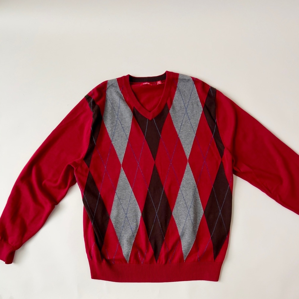 Men's IZOD Red Argyle Sweater